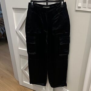 Kith Women Black Satin Cargo Pants